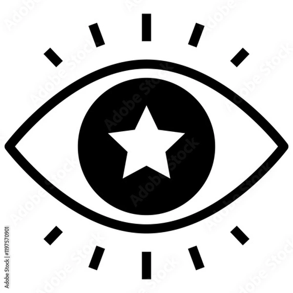 Obraz vision glyph style icon