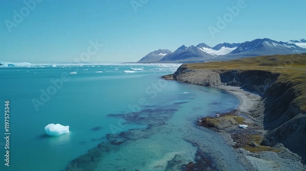 Fototapeta Stunning Coastal Landscapes with Turquoise Waters, Rugged Cliffs, and Tropical Islands