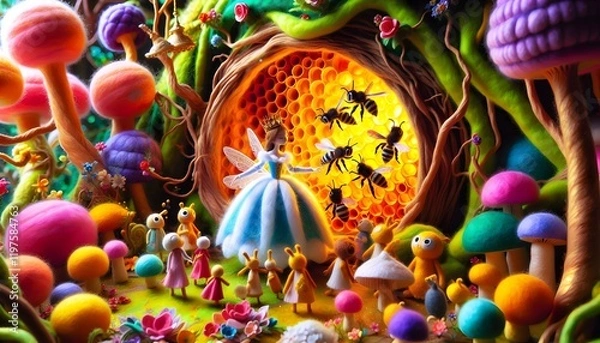 Fototapeta Reinas Abejitas de Ensueño