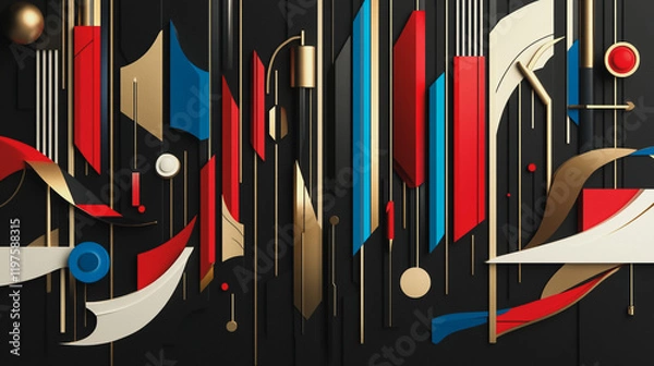 Fototapeta Abstract black background with Colorful charts and graphs with statistics to innovative analyze business potential and forecast future development of companies growth.