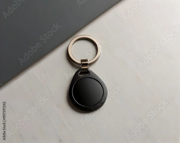 Obraz Blank keyring template for mockup design