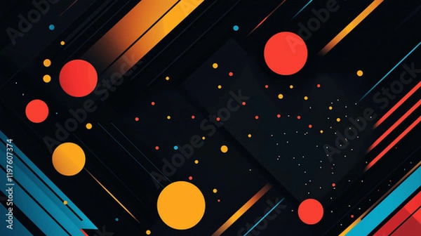 Fototapeta black Abstract Technology Background