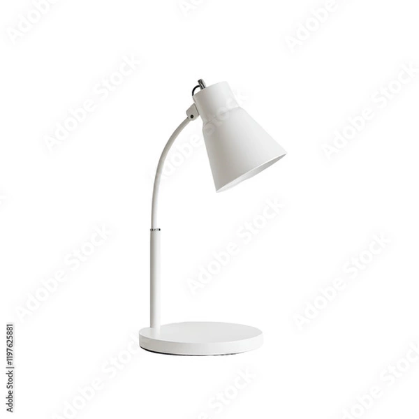 Obraz Minimalistic Png desk lamp on a clean transparent background creating a serene workspace atmosphere, A minimalistic Png desk lamp on a clean transparent background