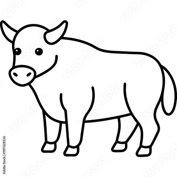 Obraz cartoon cow