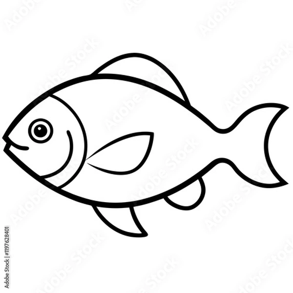 Obraz fish isolated on white