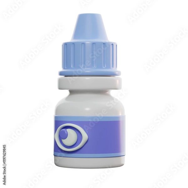 Obraz drops for eye care. 3d illustration