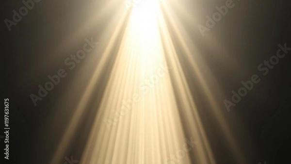 Fototapeta Celestial Light Beam Divine Rays of Sunshine Breaking Through Darkness
