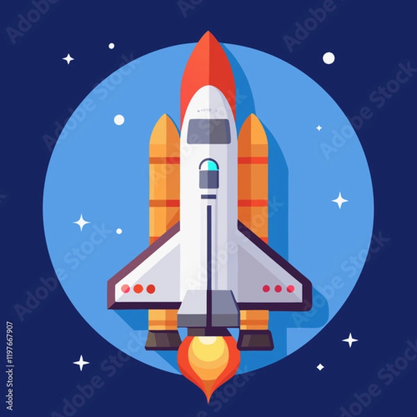 Fototapeta space shuttle vector