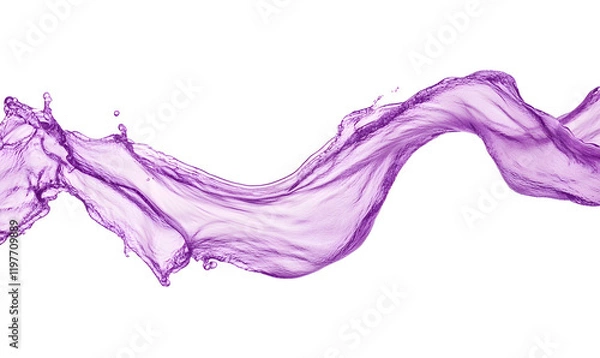 Obraz Purple liquid flowing, splash, dark background, abstract design