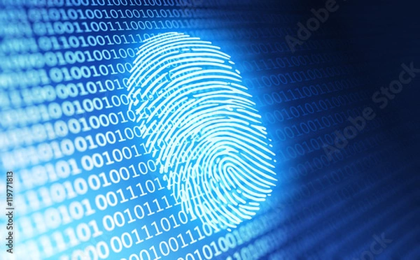 Obraz Cyfrowy odcisk palca