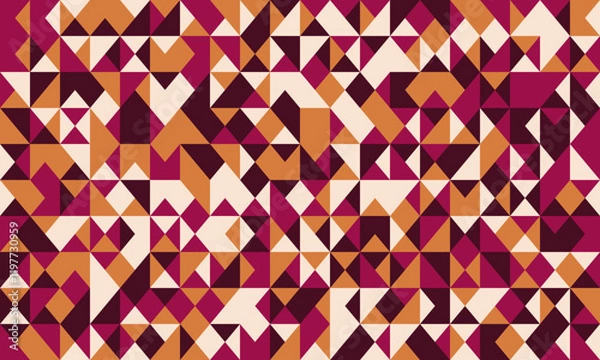 Fototapeta Modern geometric pattern with artistic shapes and seamless repetition. Ideal for textile prints, abstract backgrounds, and trendy poster designs.