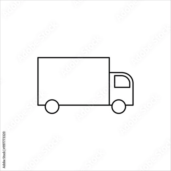 Obraz Icon Ecommerce truck