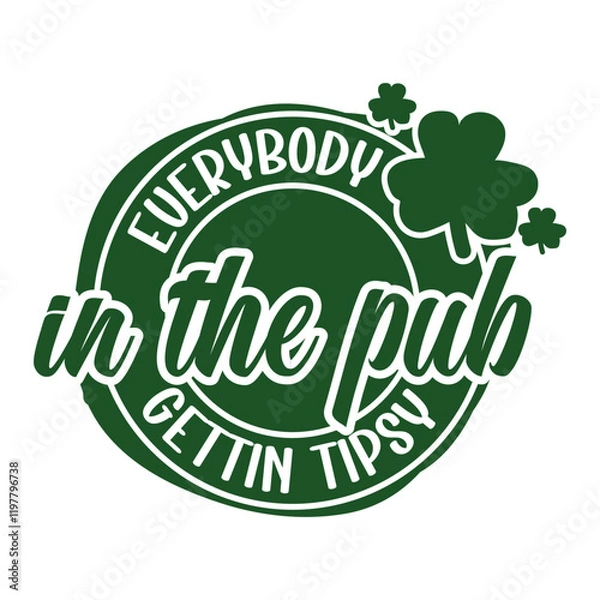 Fototapeta Everybody in the pub gettin tipsy