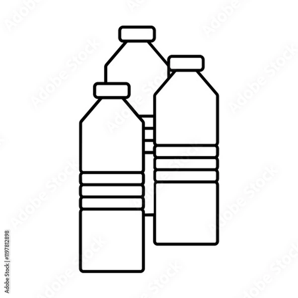 Fototapeta icon bottles