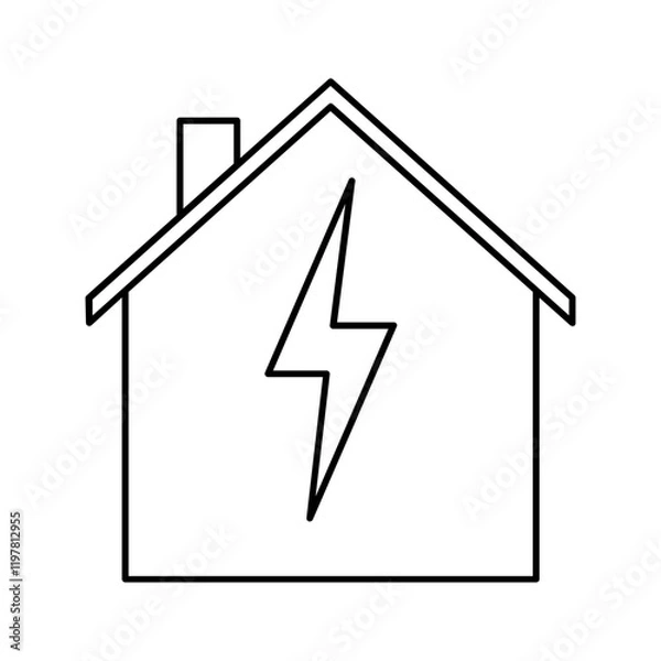Obraz icon home electric