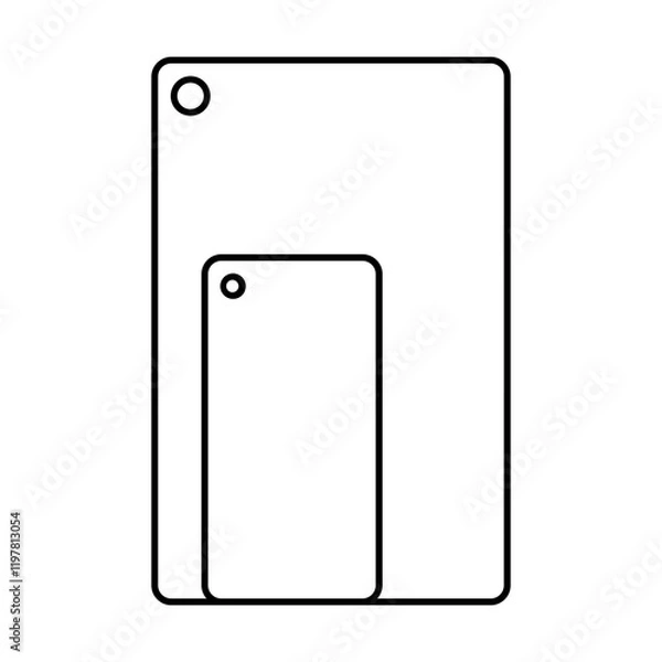 Fototapeta icon tablet and handphone