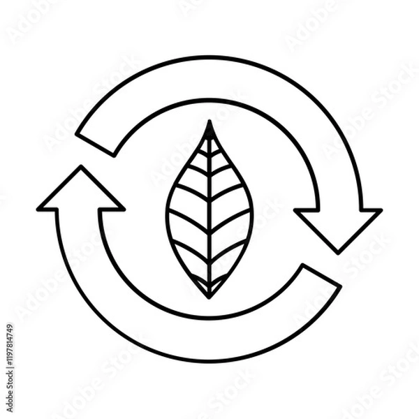 Obraz icon leaf reusable