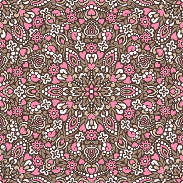 Obraz Seamless background with abstract ethnic pattern.