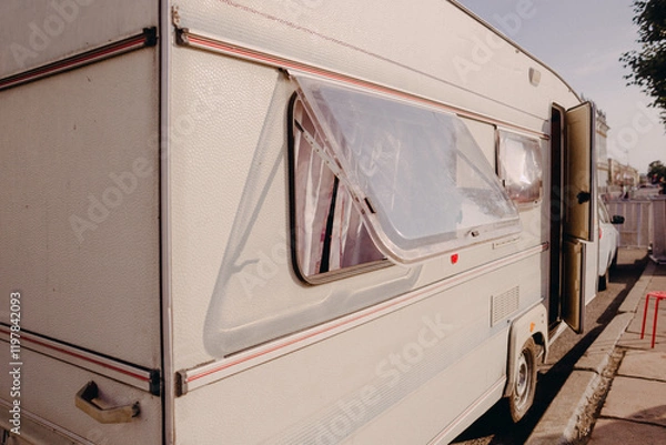 Obraz Camper van with the opened window