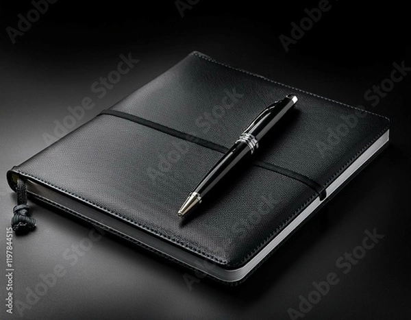 Fototapeta notebook and pen