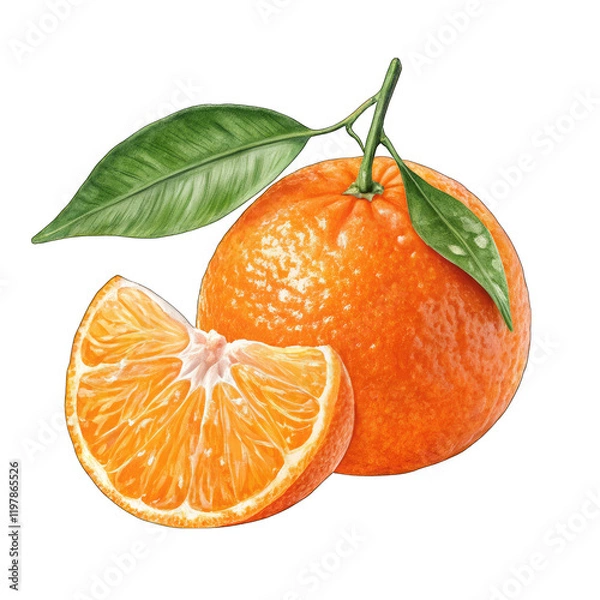 Obraz orange isolated on white background