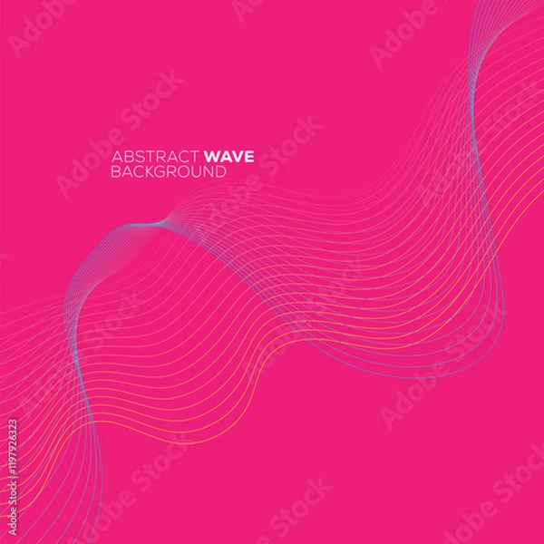 Fototapeta Minimalist simple background with wavy lines