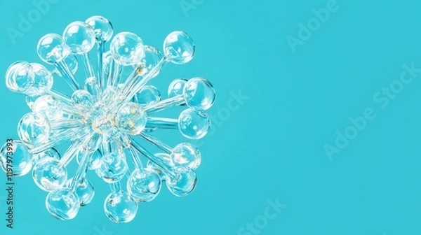 Obraz Glass spheres connected in a complex structure