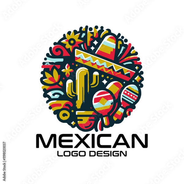 Fototapeta Mexican Vector Logo Design