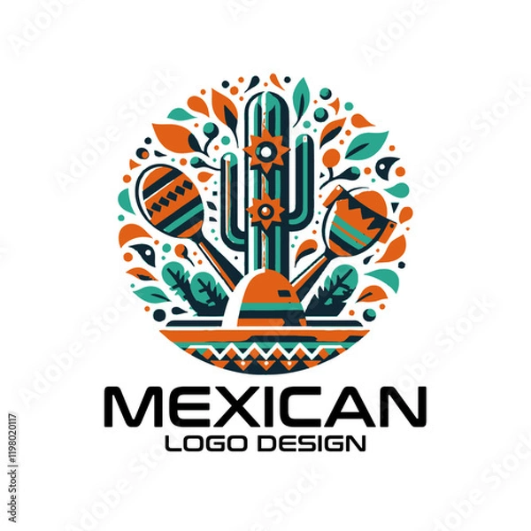 Fototapeta Mexican Vector Logo Design