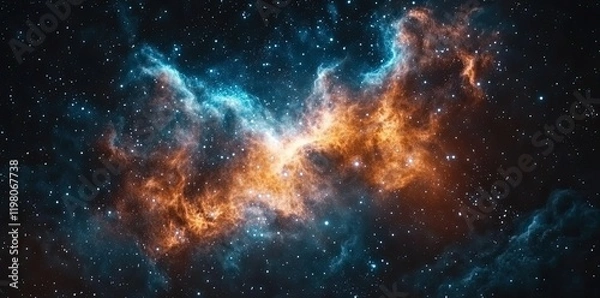 Fototapeta Image of a bright starry sky