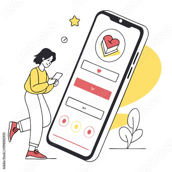 Fototapeta Sleek Smartphone App Interface Mockup
