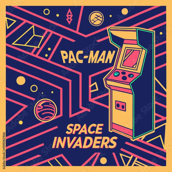 Obraz Retro Gaming Arcade Poster