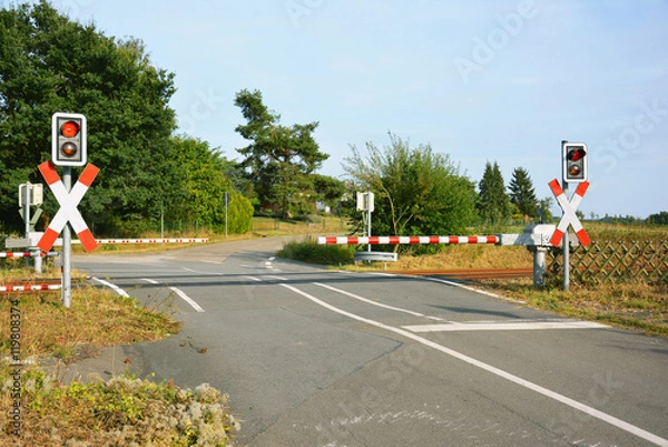 Obraz Bahnschranke geschlossen