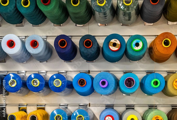 Fototapeta Colorful Thread Spools
Wall of Threads
Textile Factory Storage