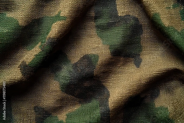 Fototapeta Camouflage fabric texture for a military themed backdrop