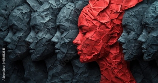 Fototapeta Deceptive Individual as Disruptor in Teamwork Highlighting Manipulation and Fraud
