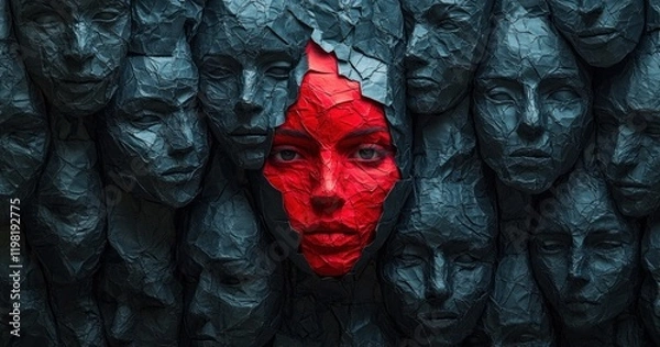 Fototapeta Metaphor for Deceptive Individual the Bad Apple in a Group of Swindlers and Liars Disrupting Teamwork and Concealing Corruption and Fraud