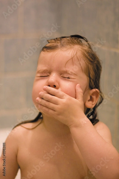 Obraz The girl bathes