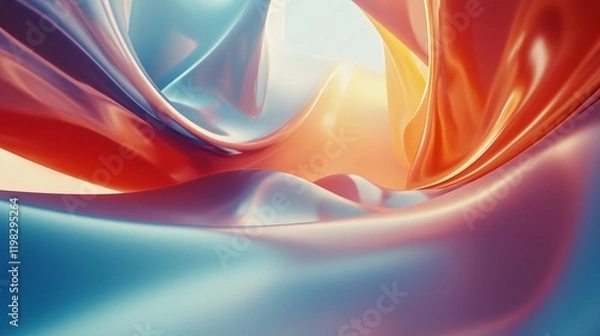 Obraz Abstract Swirling Colorful Fabric Design