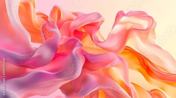 Obraz Abstract Pink and Orange Swirling Fabric Design