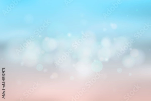 Fototapeta abstract background blue bokeh blur vector