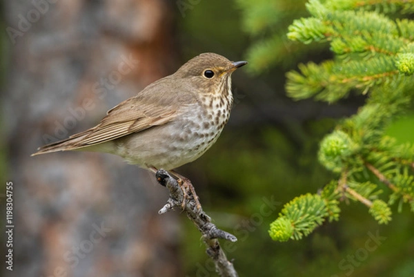 Obraz Color stock image of Swainson's thrush
