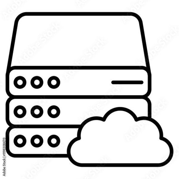 Fototapeta server single icon
