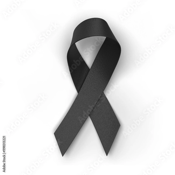 Obraz black awareness ribbon