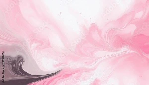 Fototapeta Vibrant Pastel Splatters on White Marble A Soft and Colorful Abstract Masterpiece showcasing a whimsical blend of colors and textures against an elegant marble backdrop