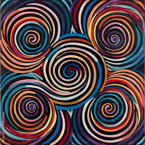 Fototapeta Interconnected Loops: A Visual Symphony of Perpetual Motion and Infinity Symbolizing Life's Endless Connections and Cycles