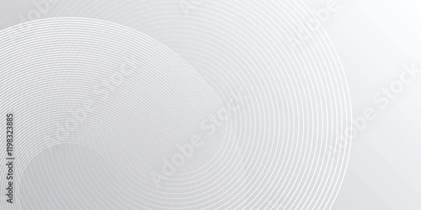 Fototapeta Abstract white glowing geometric lines on gray background. Modern shiny blue modern art simple
