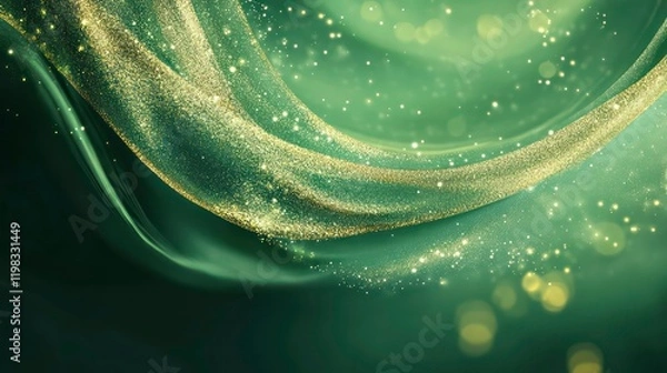Fototapeta abstract green gold background for ramadan theme