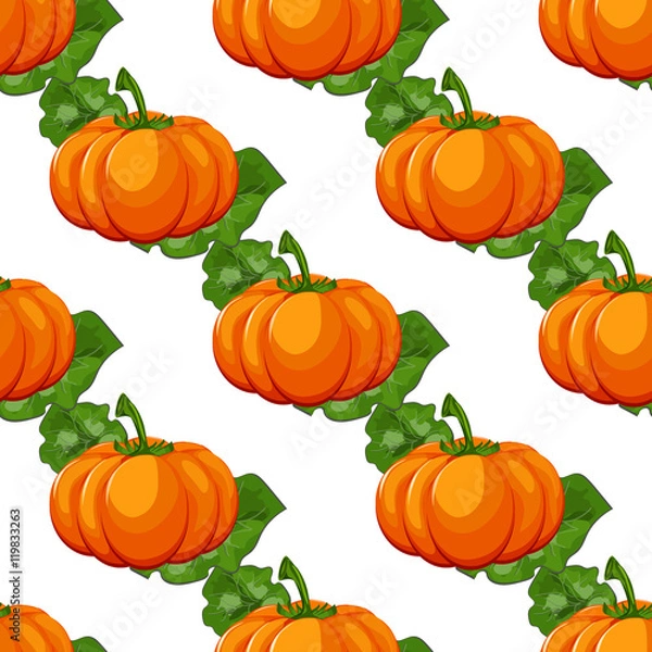 Obraz Halloween seamless pattern. Background with pumpkin.