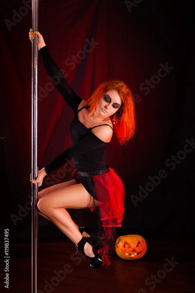 Obraz photoshoot red witch